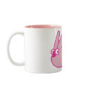 Pink Bunny, <YOUR TEXT> mugs