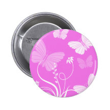 Pink butterflies button