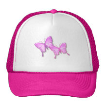 Pink Butterflies Design Baseball Hat