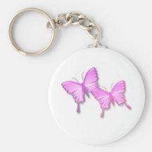 Pink Butterflies Design Keychain