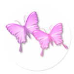 Pink Butterflies Design Sticker