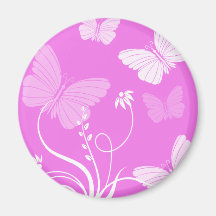 Pink butterflies Magnet