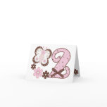 Pink Butterfly 2nd Birthday Invitations Greeting Cards