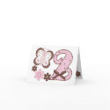 Pink Butterfly 2nd Birthday Invitations cards