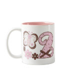 Pink Butterfly 2nd Birthday mugs