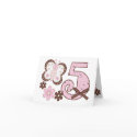 Pink Butterfly 5th Birthday Invitations cards