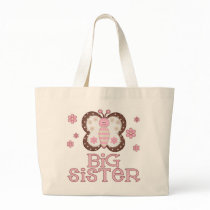 Pink Butterfly Big Sister Canvas Bag