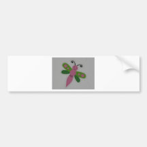 pink butterfly bumper stickers
