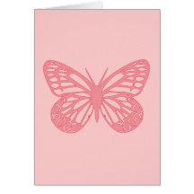Pink Butterfly Card