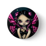"Pink Butterfly Fairy" Button