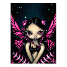 "Pink Butterfly Fairy" Postcard