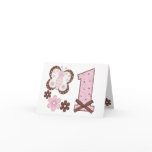 Pink Butterfly First Birthday Invitations cards