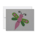 pink butterfly custom invites