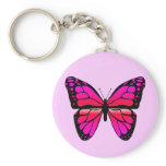 Pink Butterfly Keychain
