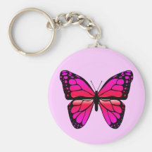 Pink Butterfly Keychain
