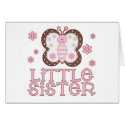Pink Butterfly Little Sister cards