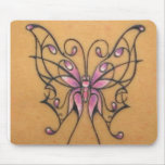 Pink butterfly mousepads