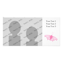 Pink Butterfly. Picture Card