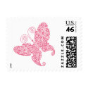 Pink Butterfly Postage postage