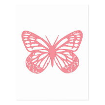 Pink Butterfly Postcards