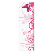 Pink butterfly Profile Card Business Card