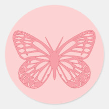 Pink Butterfly Sticker