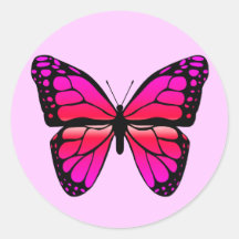 Pink Butterfly Sticker