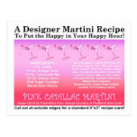 Pink Cadillac Martini Recipe Card Postcard