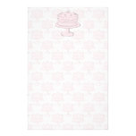 Pink Cake on Pink Cake Pattern. stationery