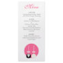 Pink Cake Pop Wedding Menu Rack Card Template