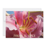 PINK CALLA LILY FLOWERS Invitations Sugar & Spice!