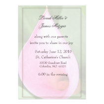 Pink calla lily Wedding Invitation invitations
