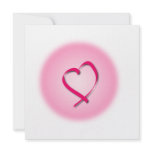 Pink Cancer Heart Invitation