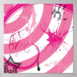 Pink Candy Stripes Print