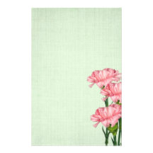 Pink Carnations Custom Stationery
