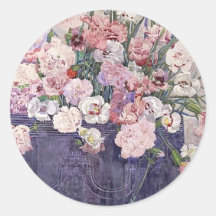 Pink Carnations Fine Art Sticker