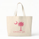 Pink Carolina Girl Palmetto Tote Bag