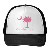 Pink Carolina Girl Palmetto Trucker Hats