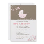 Pink Carriage Baby Shower Invitation