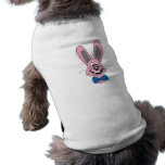 Pink Cartoon Bunny With Blue Bow Tie pet clothing