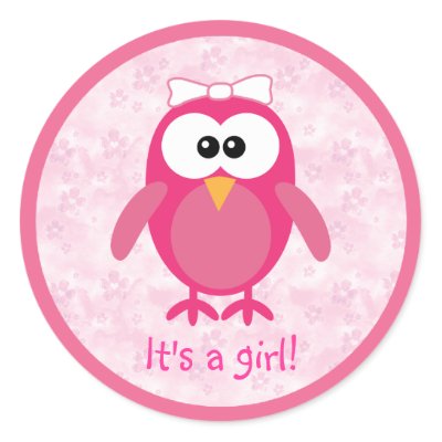 Cartoon Owl Pink