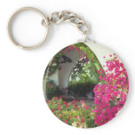 Pink Casa car port, Moraira, Costa Blanca flowers keychains
