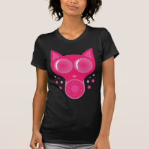 Pink Cat Gas Mask Shirts