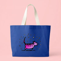 Pink Cat Jumbo Tote bags