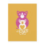 Pink cat mom postcard