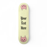 Pink Cat! Vector Art. Animal Face. Add Your Text! skateboards