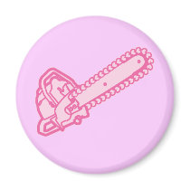 Pink Chainsaw of Love Magnet