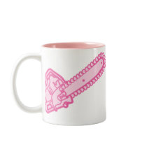 Pink Chainsaw of Love Coffee Mugs