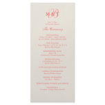 Pink & Champagne Wedding Program