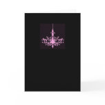 Pink Chandelier on Black Card